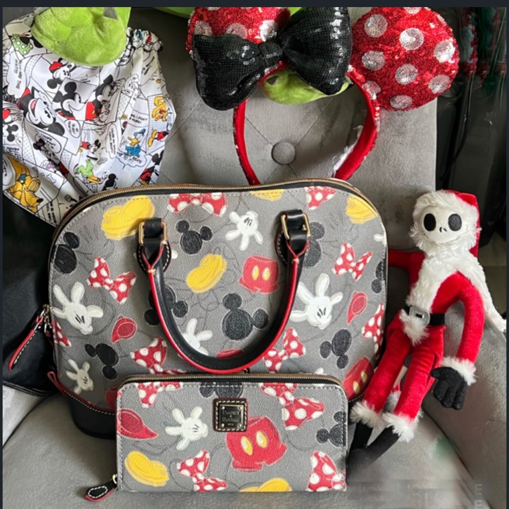 Best of Mickey / Mickey Mania Dooney and Bourke Satchel bag and matching wallet